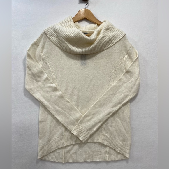 NWT Express Cowl Neck Wool Blend Sweater in Cream Ivory Women’s Size Small - Picture 2 of 8